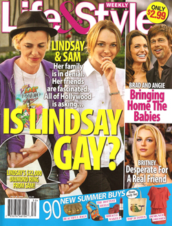 Illustration for article titled This Week In Tabloids: Lindsay's Gay, Reese & Jake On Vacay, Honor's OK!